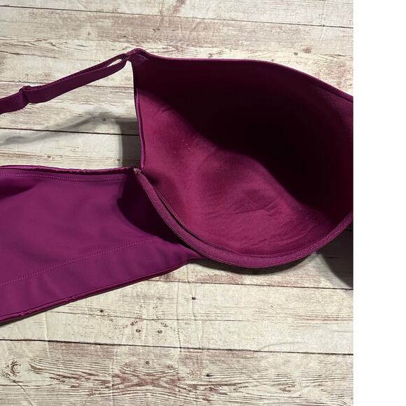 Cacique Full Coverage Underwire Bra Size 44DD Lightly Padded Fushia Magenta - Picture 6 of 6